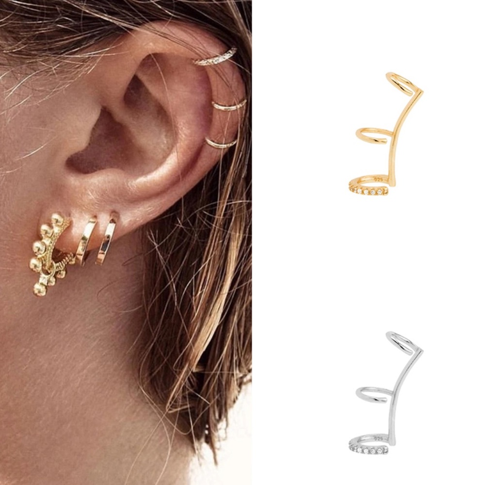 925 Sterling Silver Triple Ear Cuff